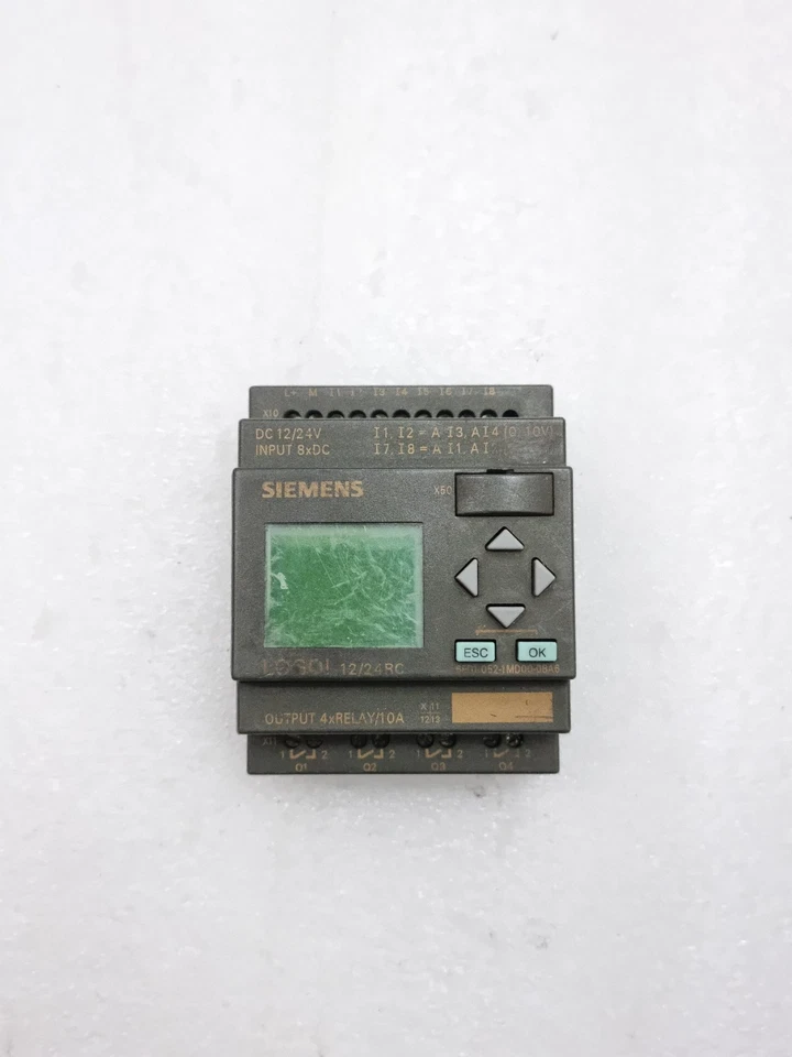 Siemens 6ED1052-1MD00-0BA6 12/24Rc Logo Controller Module (Tested as Photo)